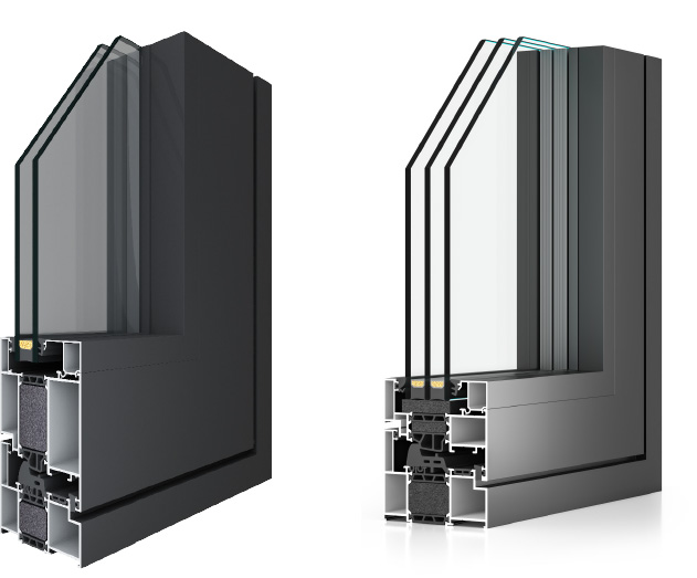 Double Glazed and Triple Glazed Window Units with Low-E Coating